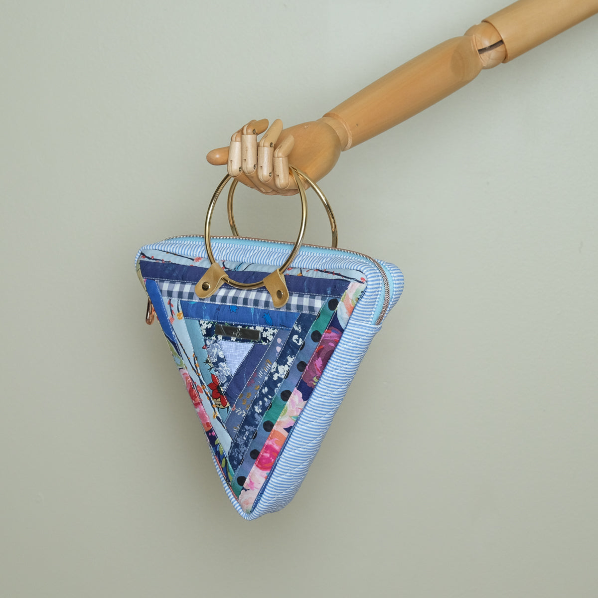 Triangle Quilted Bag (Blue)