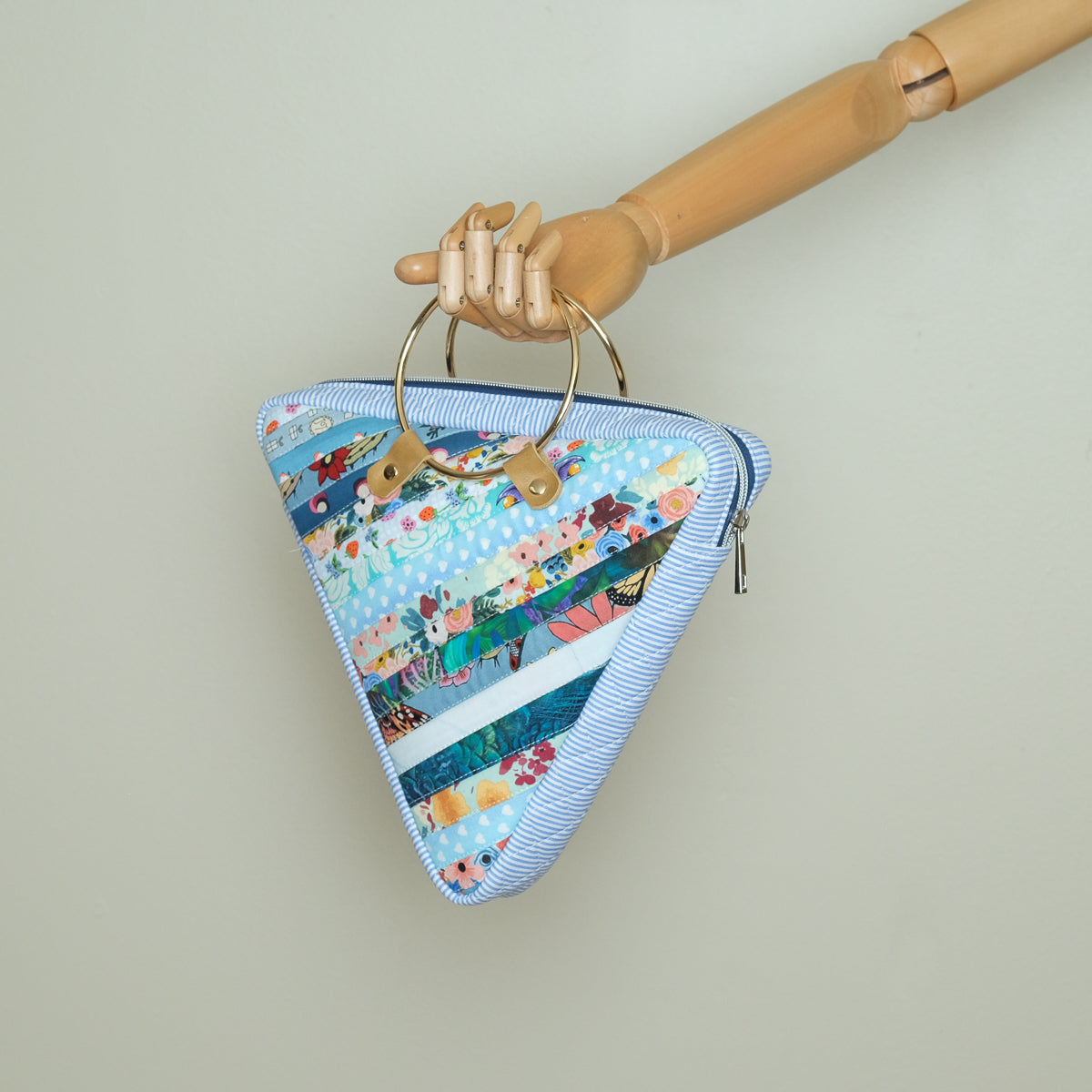 Triangle Quilted Bag (Blue)