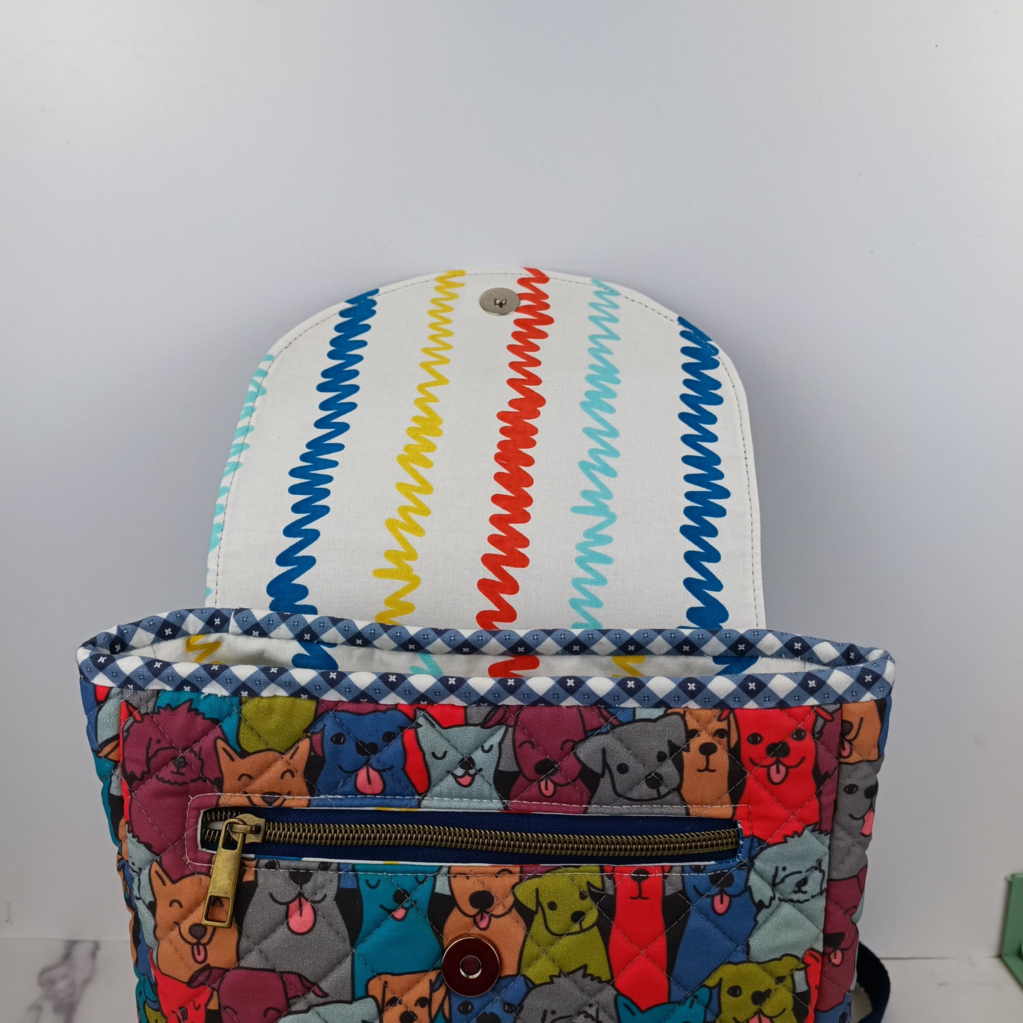 Karvi Quilted Mini Backpack (Dogs)