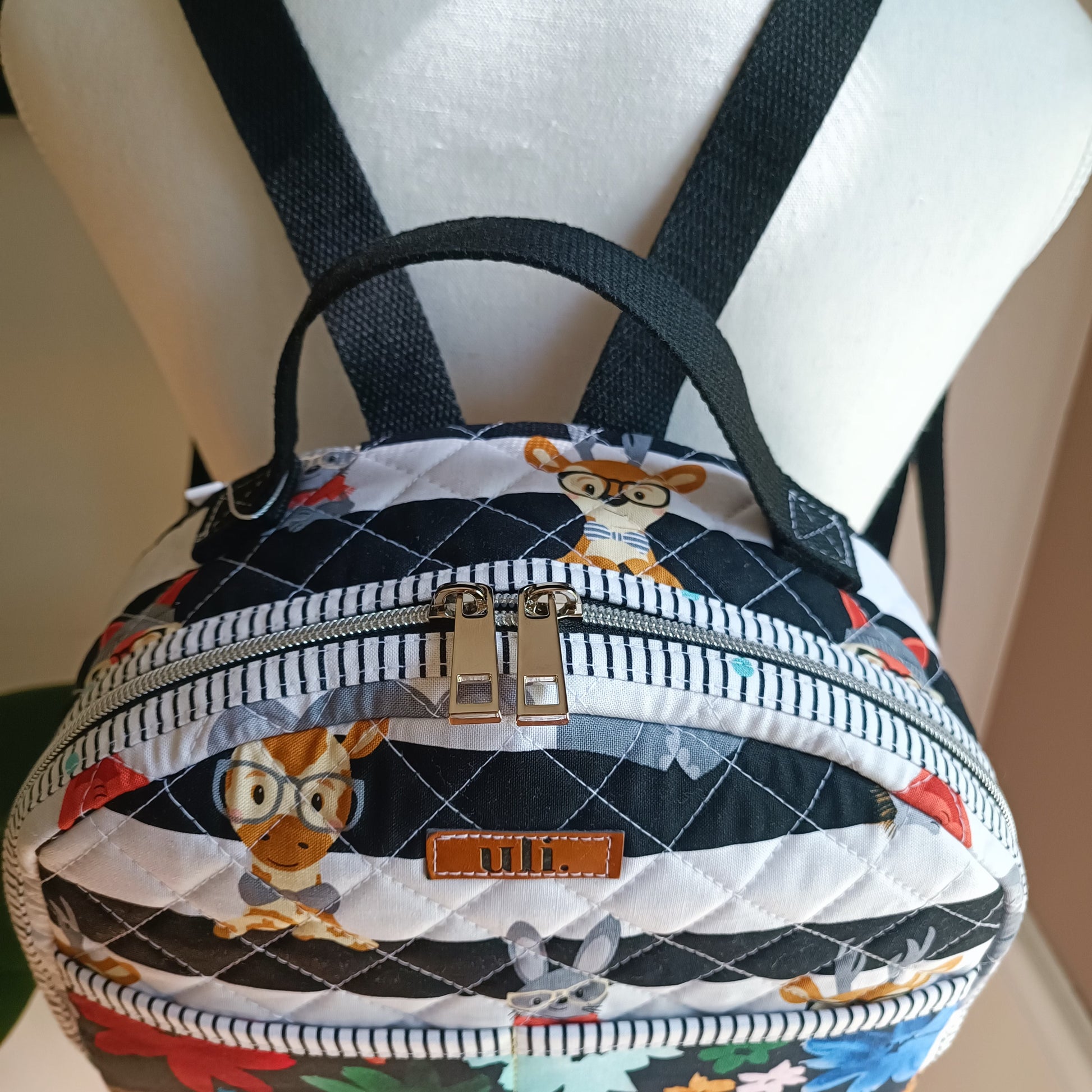 cotton mini backpacks All Cotton Quilted Mini Backpack (Floral, Animal)
