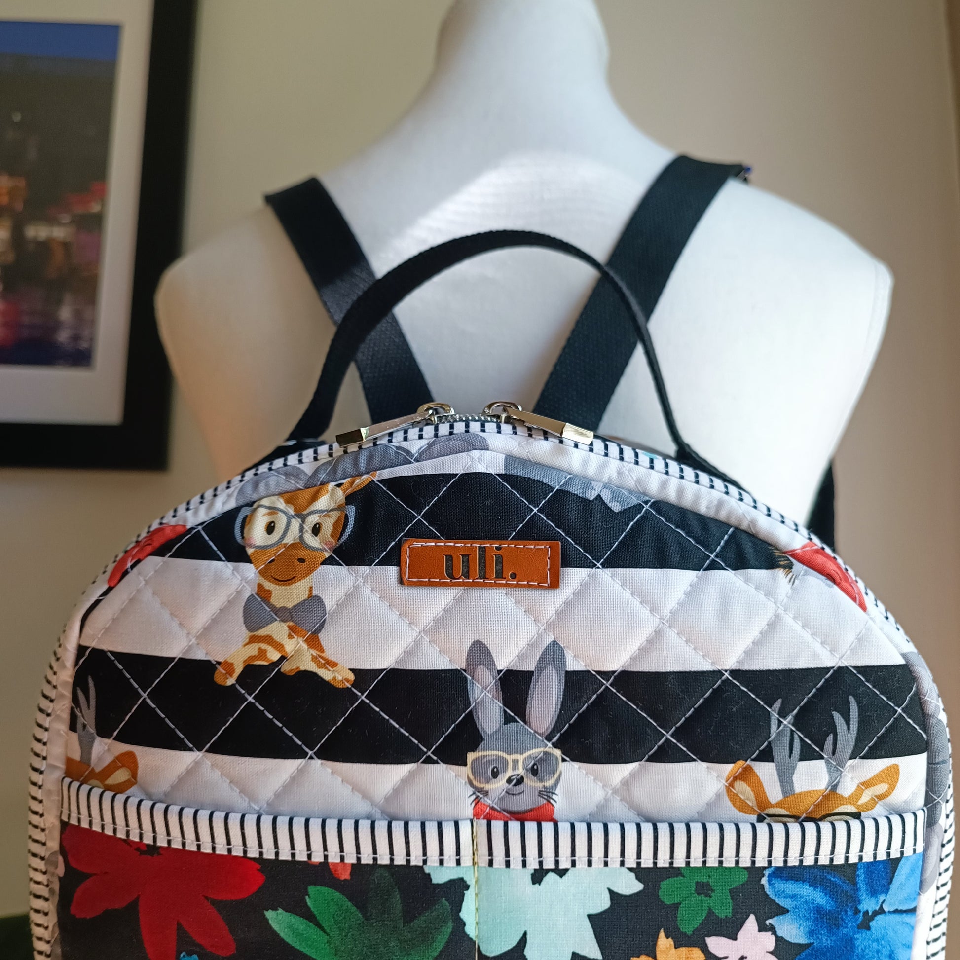 cotton on mini backpack All Cotton Quilted Mini Backpack (Floral, Animal) – Uli Bags