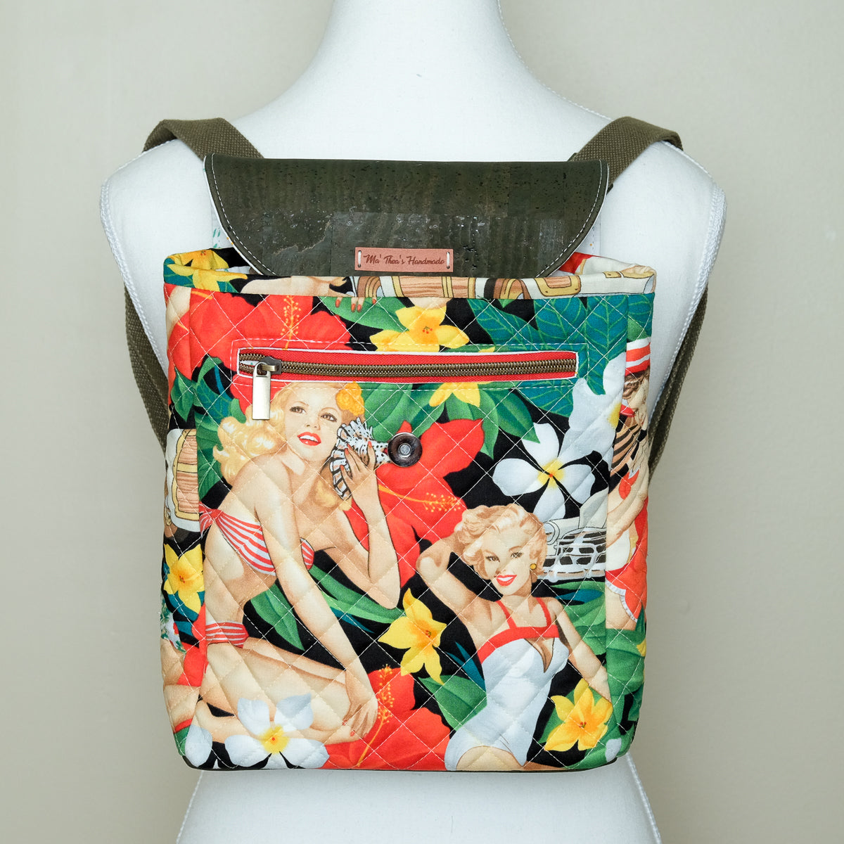 Cork Quilted Mini Backpack (Marilyn Monroe)