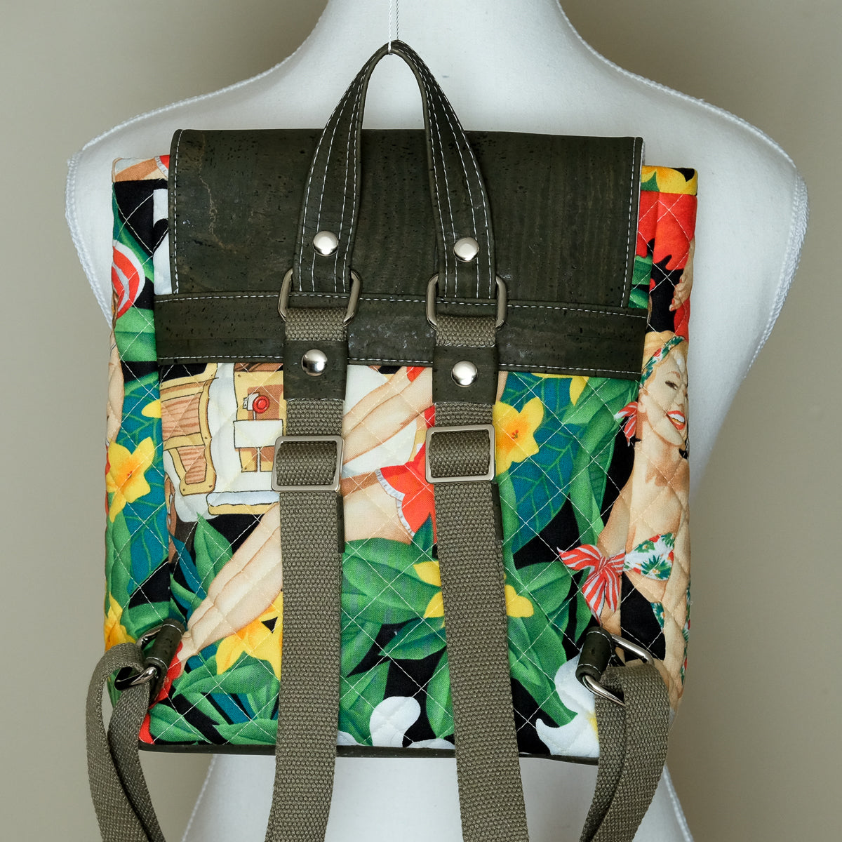 Cork Quilted Mini Backpack (Marilyn Monroe)