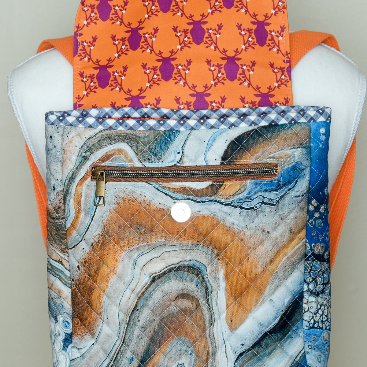 Cork Quilted Mini Backpack (Satelite View)