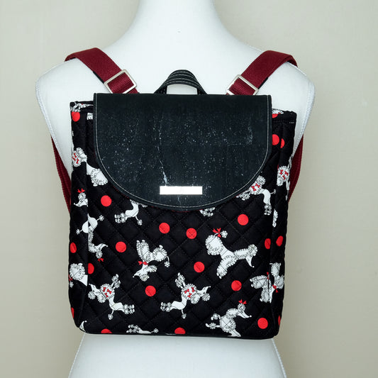 Cork Quilted Mini Backpack (Poodle)