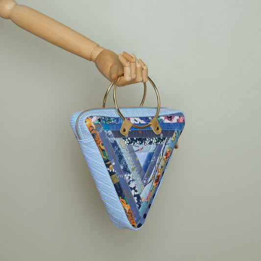 Triangle Quilted Bag (Blue)