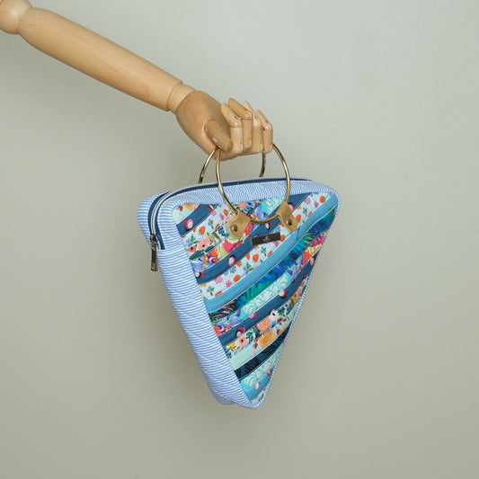 Triangle Quilted Bag (Blue)
