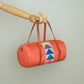 Quilted Barrel Bag (Orange)
