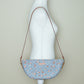 Quilted Halfmoon Crossbody Bag (Pastel Blue, Strawberry)