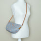 Quilted Halfmoon Crossbody Bag (Pastel Blue, Strawberry)