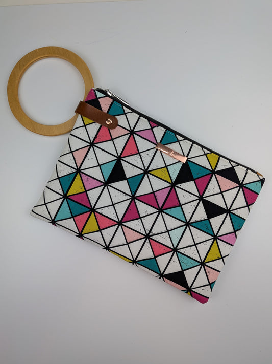 Quilted Wooden Pouch (Geometry)
