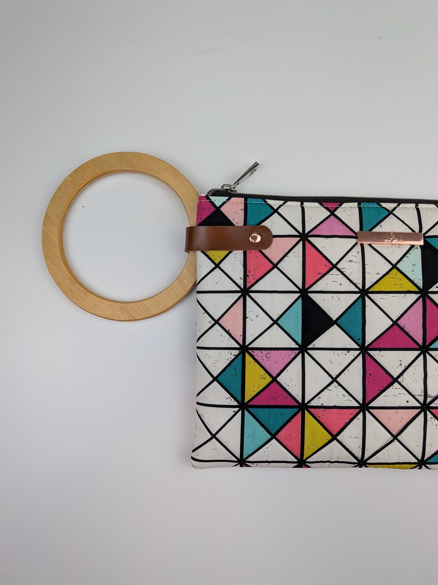 Quilted Wooden Pouch (Geometry)