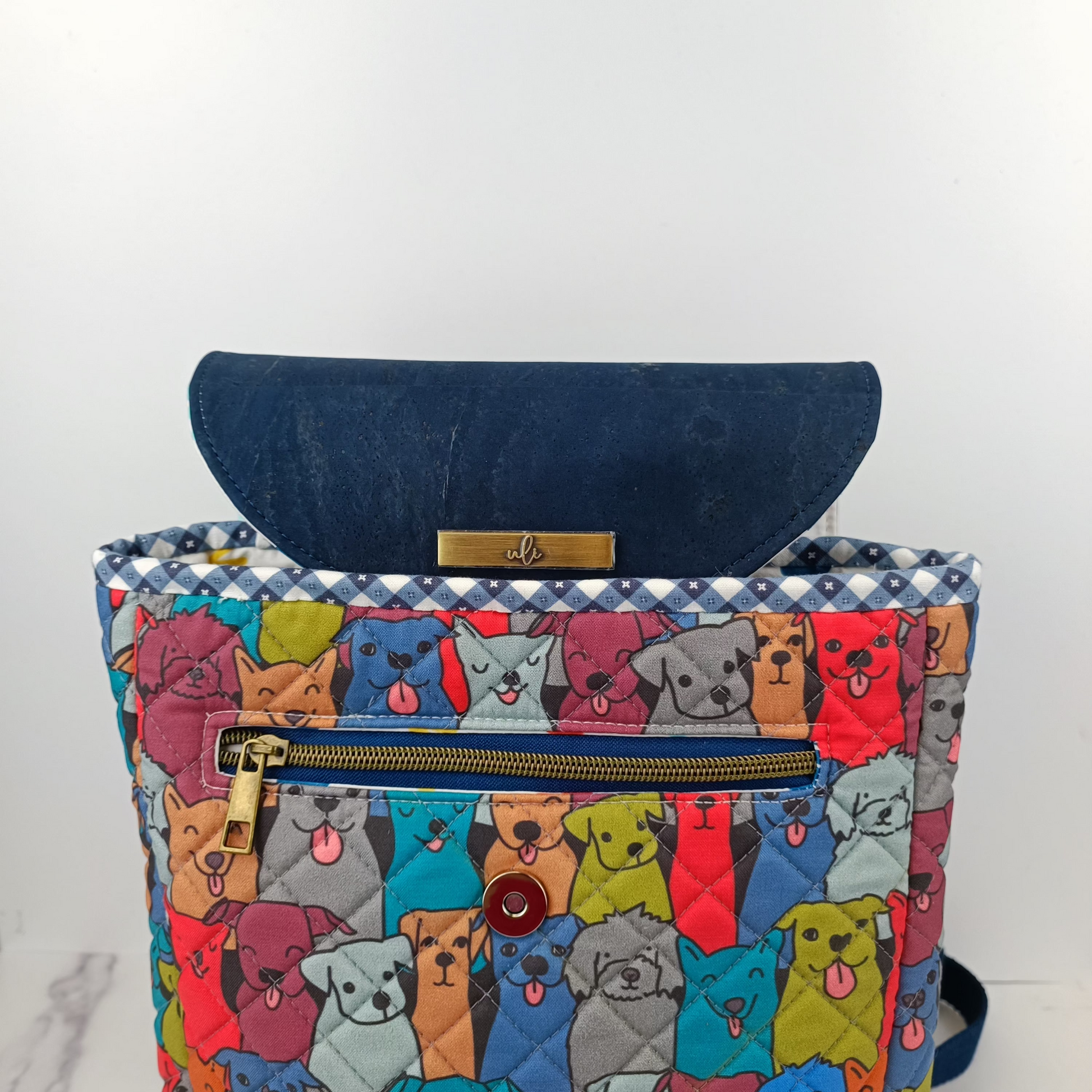 karvi mini backpack Karvi Quilted Mini Backpack (Dogs)