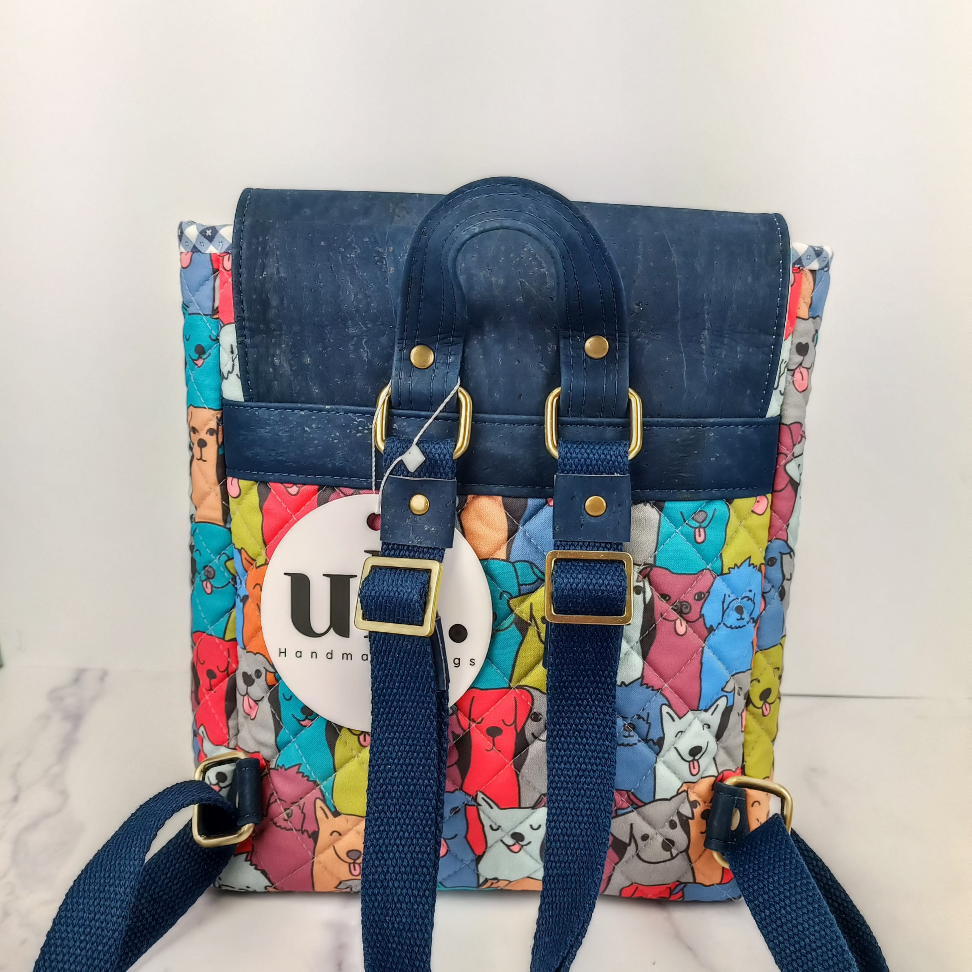 karvi mini backpack Karvi Quilted Mini Backpack (Dogs)
