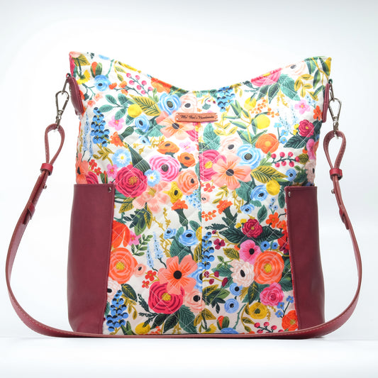 colorful quilted bag